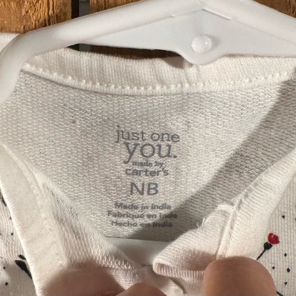 NWT Carter’s Just One You One Piece Romper. Sz NB - Picture 4 of 4